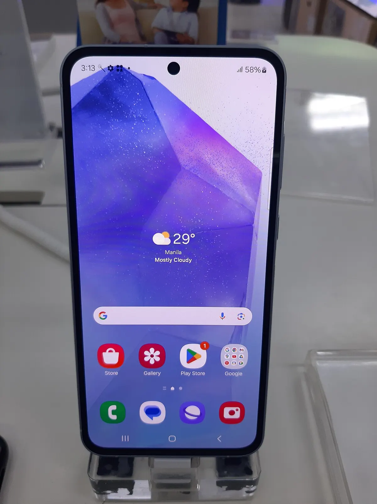 Samsung Galaxy A55 5G handset photographed in 2024